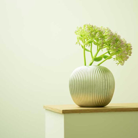 Flower Vase - suzu or tin product - apple