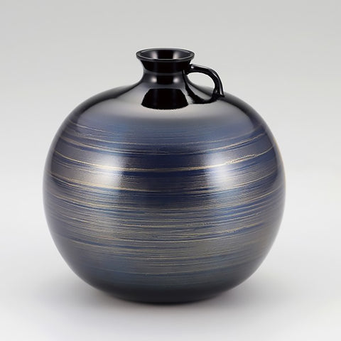 Copper flower vase - Blue