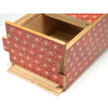 [Hemp leaf pattern] Secret box, Karakuri box, 21 + 1 time trick Red hemp