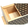 [Hemp leaf pattern] Secret box, Karakuri box, 21 + 1 time trick Black hemp