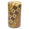 Japanese tea leaf canister with Yosegi, marquetry patterns