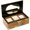 [Tortoise shell pattern] Two-tiered Jewelry Box made of Yosegi, marquetry