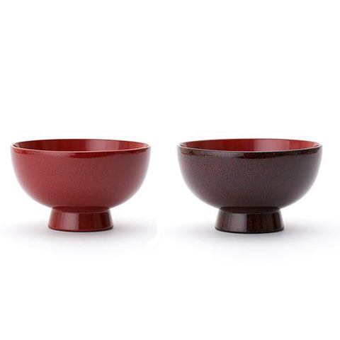 Soup bowl set of 2, Nanako-nuri (coating)