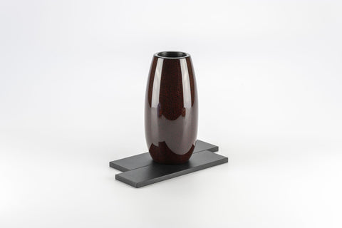 Flower vase and stand set, Nanako-coating, black