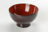 Japanese soup bowl or Miso soup bowl, wooden, Nanako-coating, red, black, green, navy blue, orange