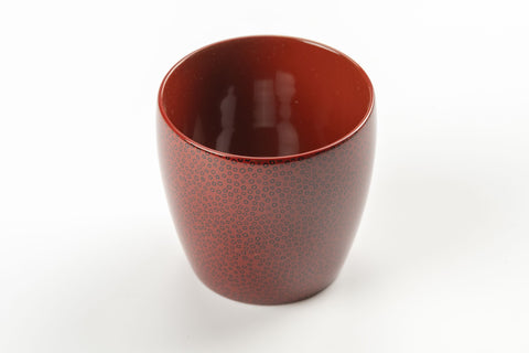 Suginari or Japanese cedar-shaped, Sake cup, Nanako-coating, black, red, navy blue, orange